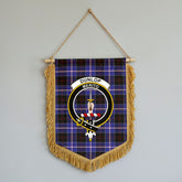 Dunlop Modern Tartan Crest Wall Hanging Banner - Wood Pole
